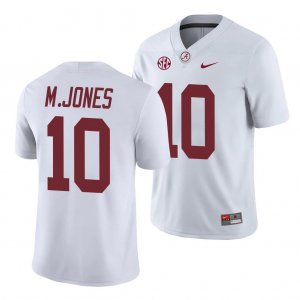 Men's Alabama Crimson Tide #10 Mac Jones Game White NCAA College Football Jersey 2403FREA5